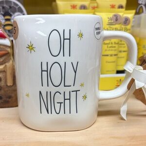 Rae Dunn Oh Holy Night White Mug